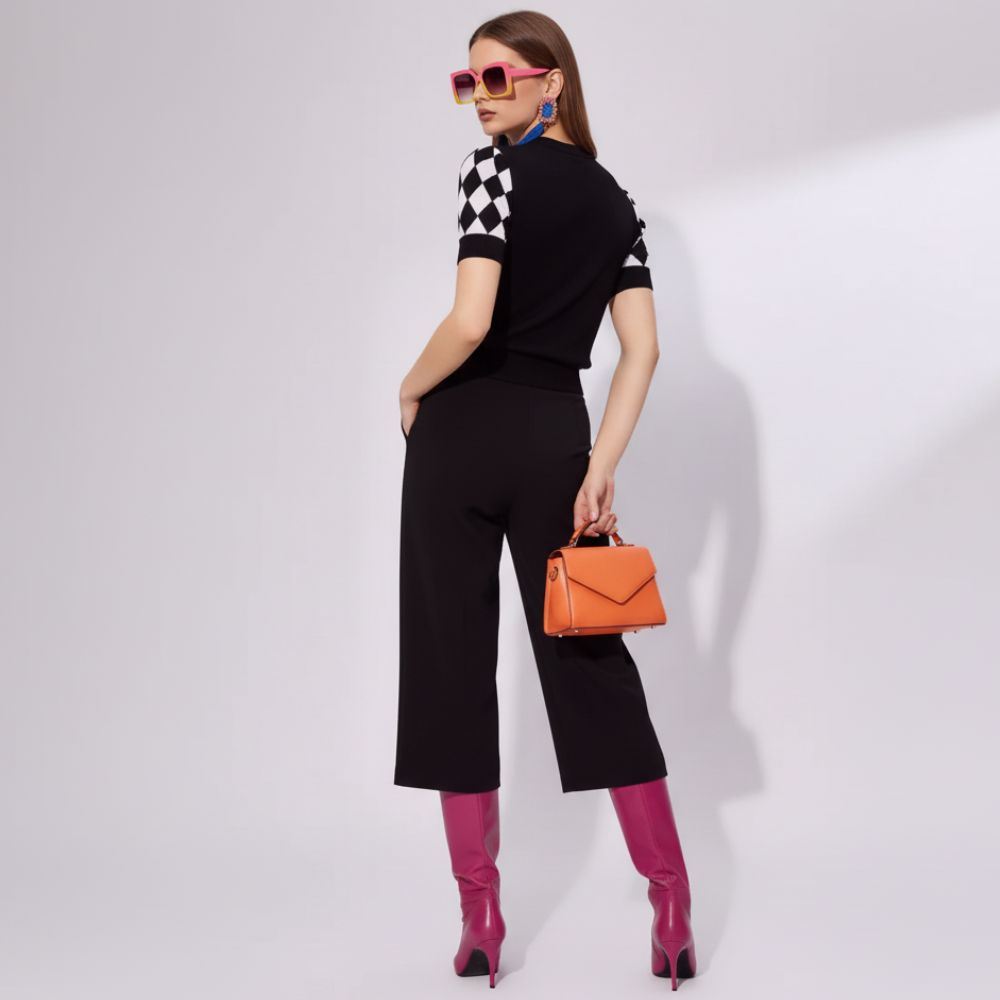 Elevate - Diamond Grid Knit Top, Williamsburg | Women - BYMANYC ® New York