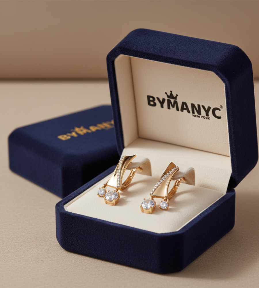 Geometric Drop Earrings Sparkle SOHO BYMANYC ® New York-0