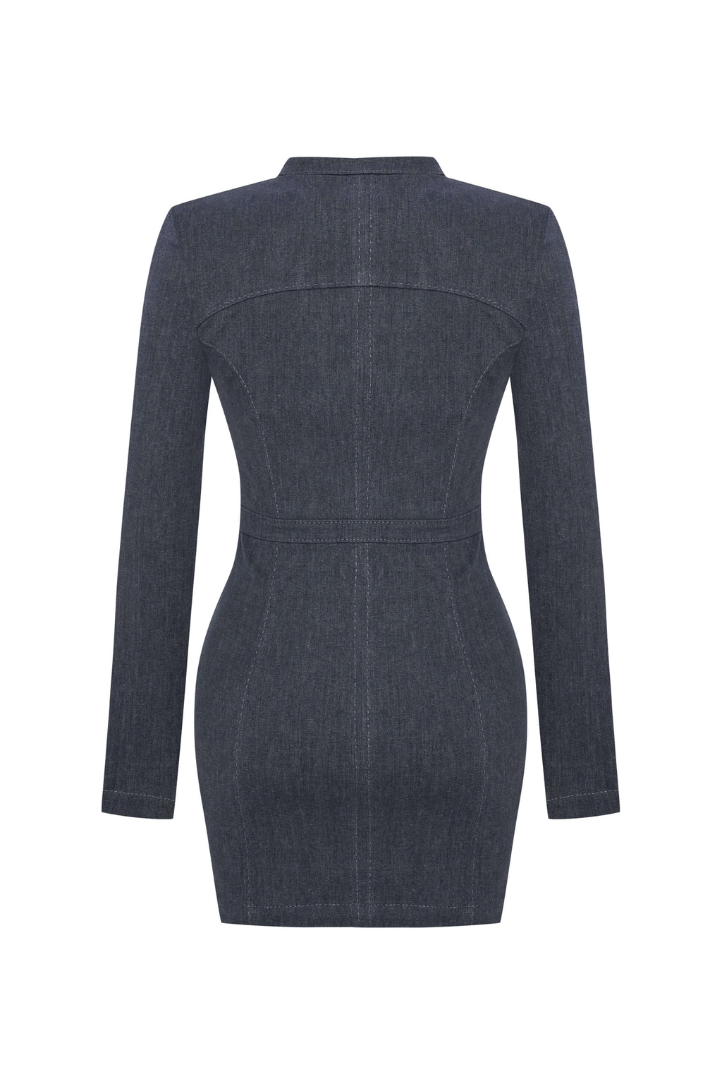 JENDUE Aurora Denim Dress - Chic Cut-Out Mini-2