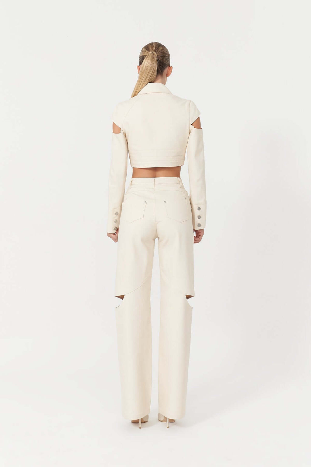 JENDUE Chaby Chic Cut-Out Denim Jeans - Unique & Stylish-0