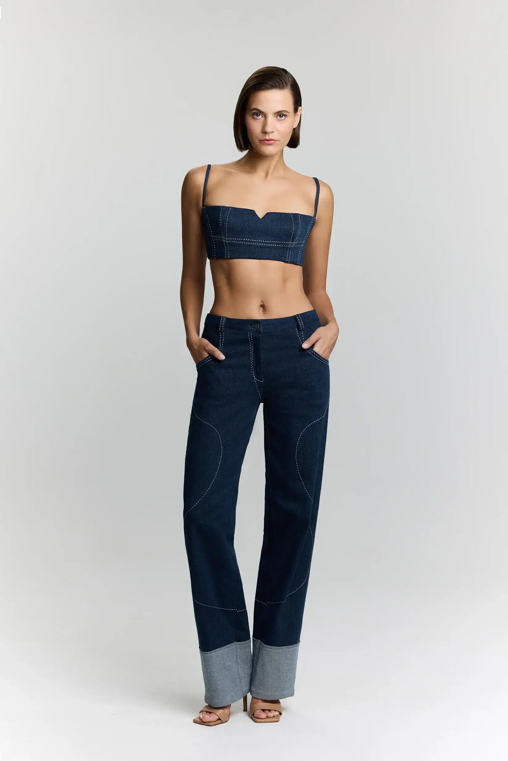 JENDUE Clementine Denim Jean - High Waisted Wide Leg-0