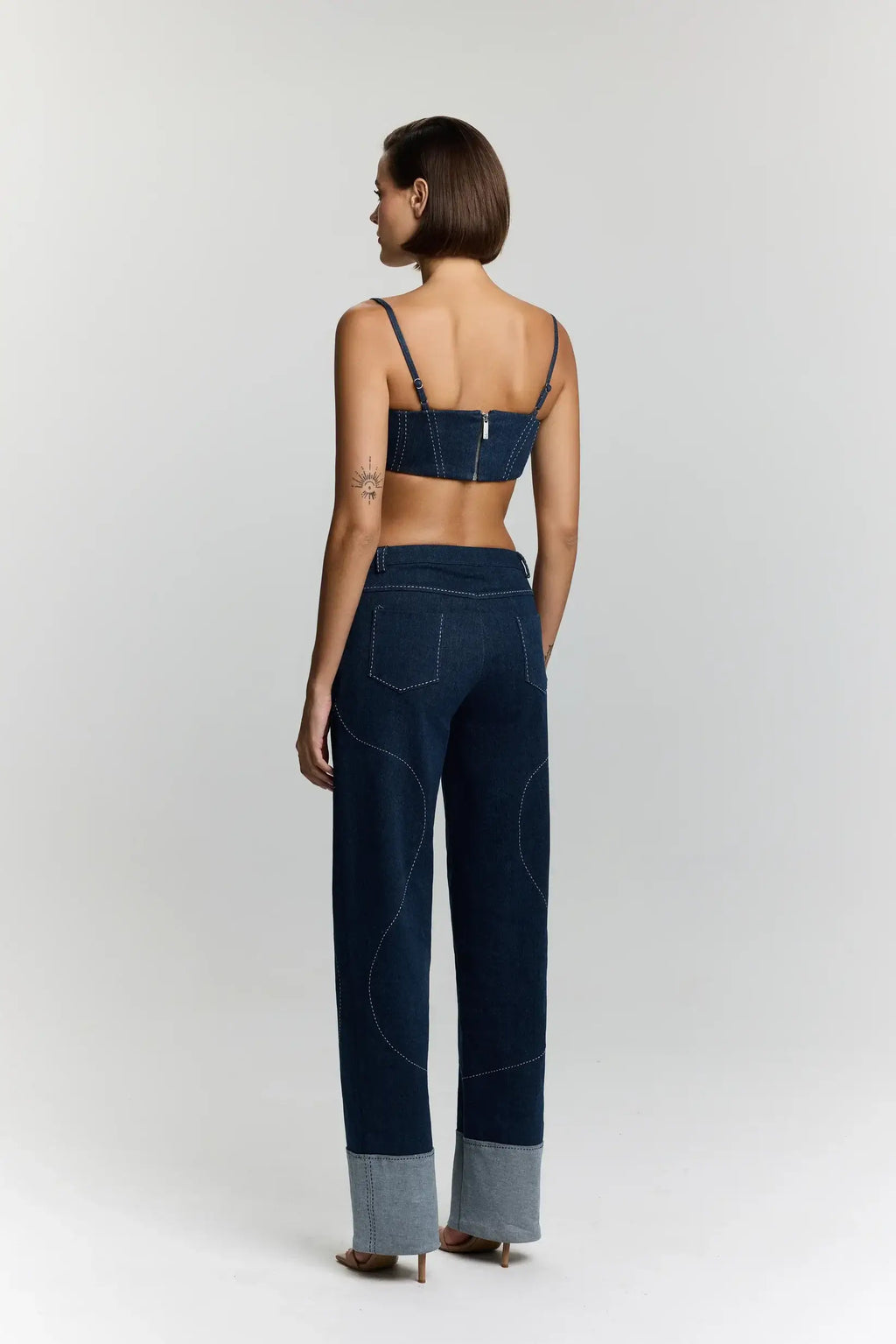 JENDUE Clementine Denim Jean - High Waisted Wide Leg-2