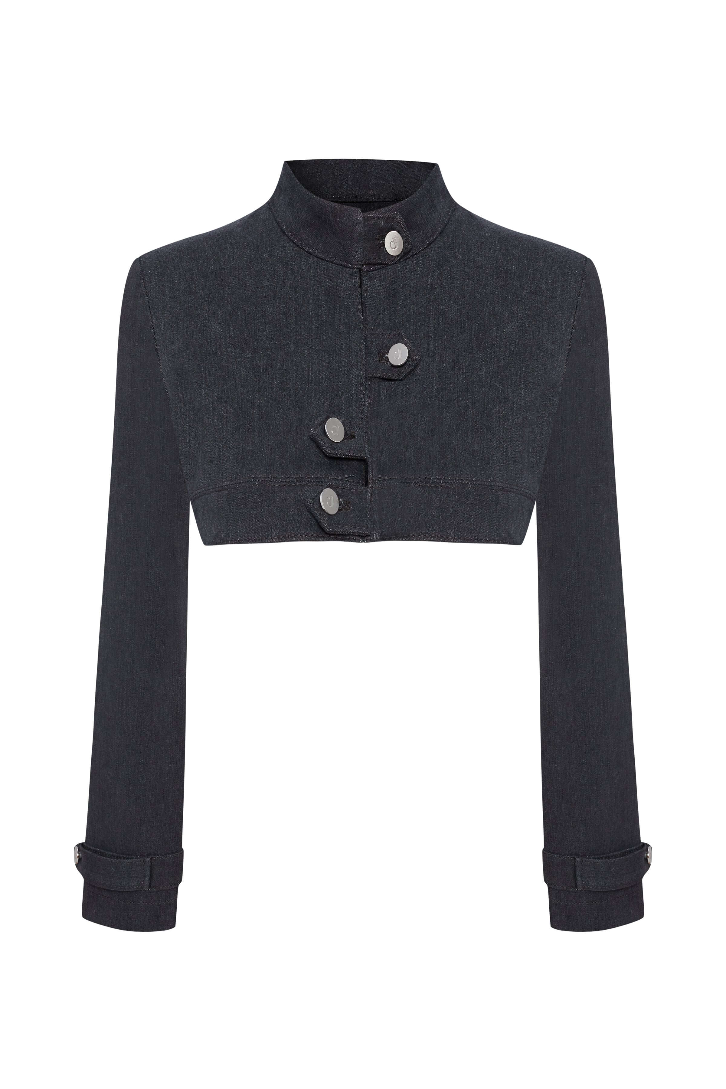 ELEVATE - JENDUE Dark Dreams Denim Jacket - Cropped & Stylish