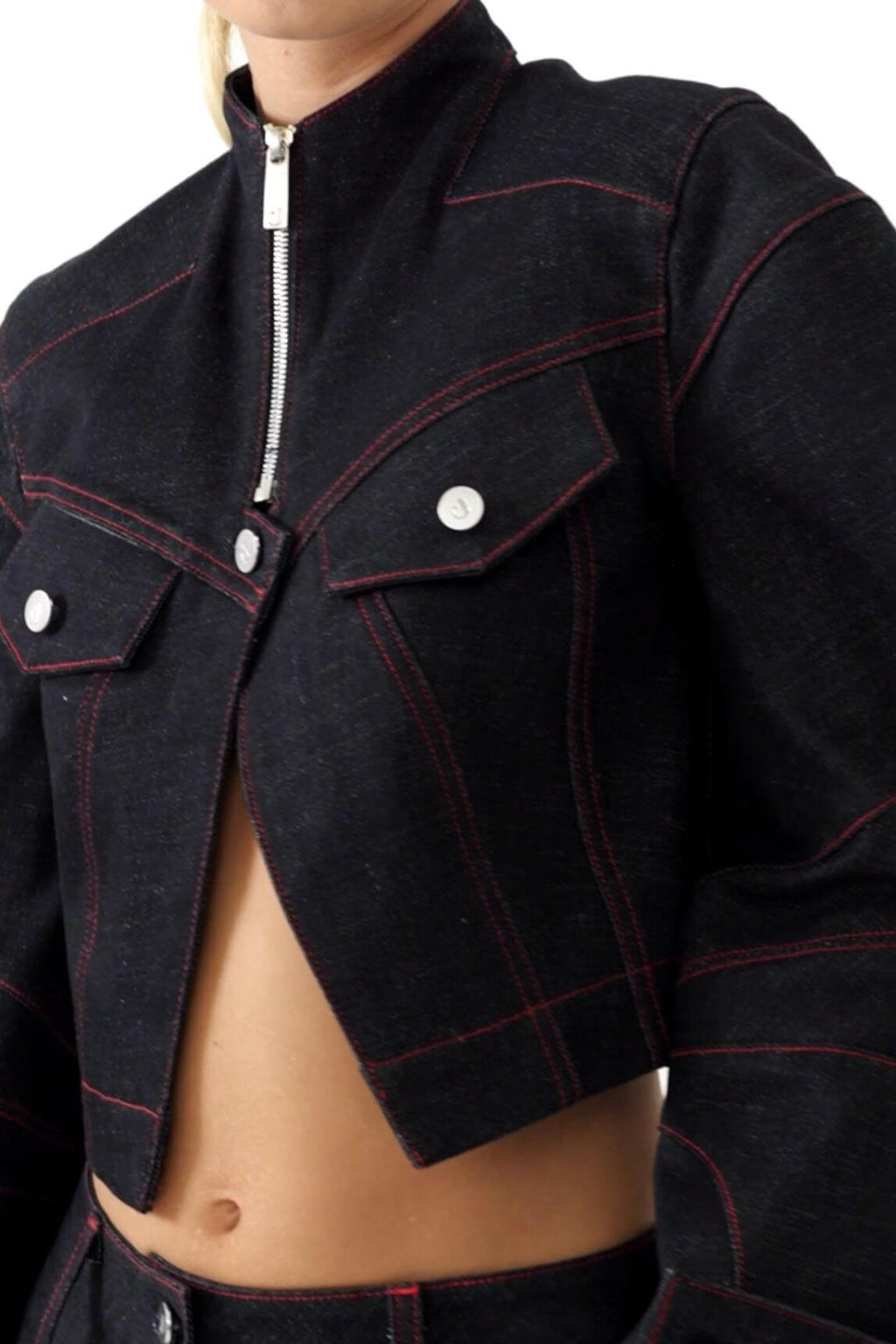 ELEVATE - JENDUE Davidson Cropped Denim Jacket - Women's Chic Style