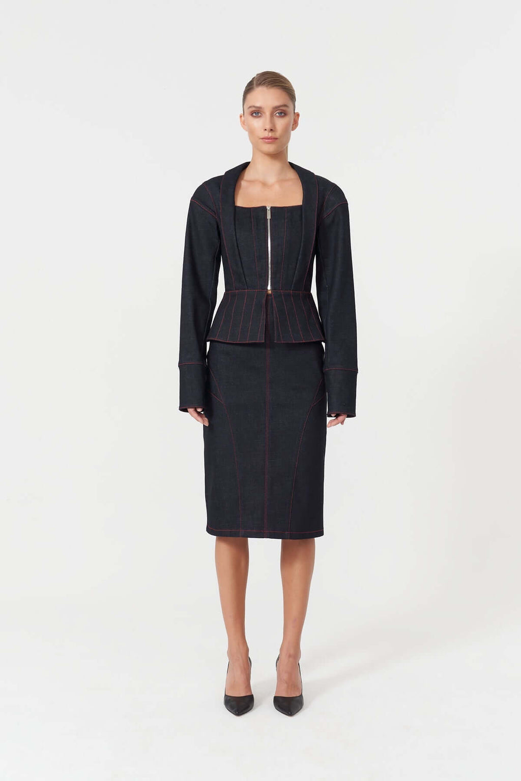 ELEVATE - JENDUE Davidson Denim Corset Jacket - Women's Unique Style