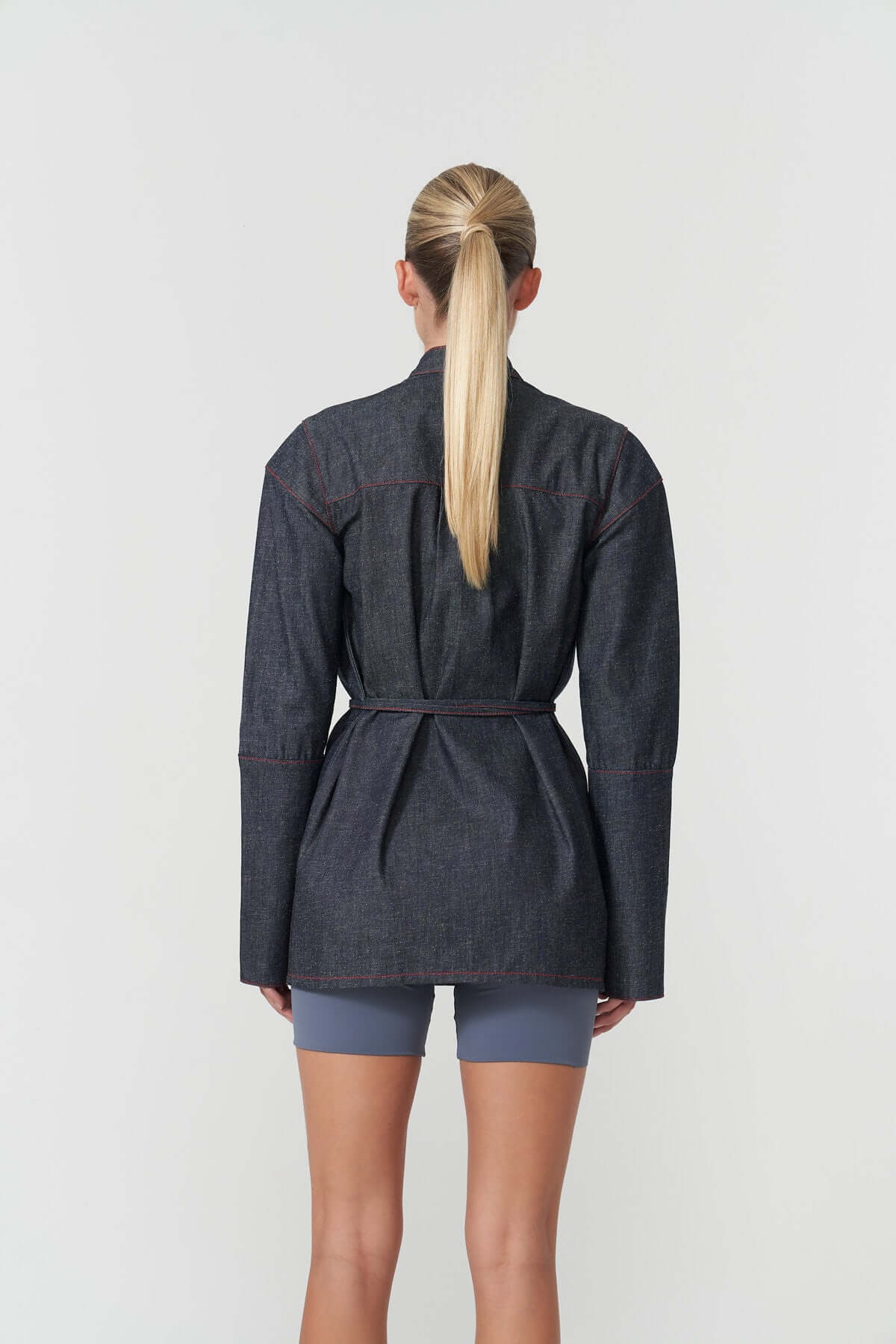 JENDUE Davidson Double Collar Denim Shirt - Women's Blouse-2