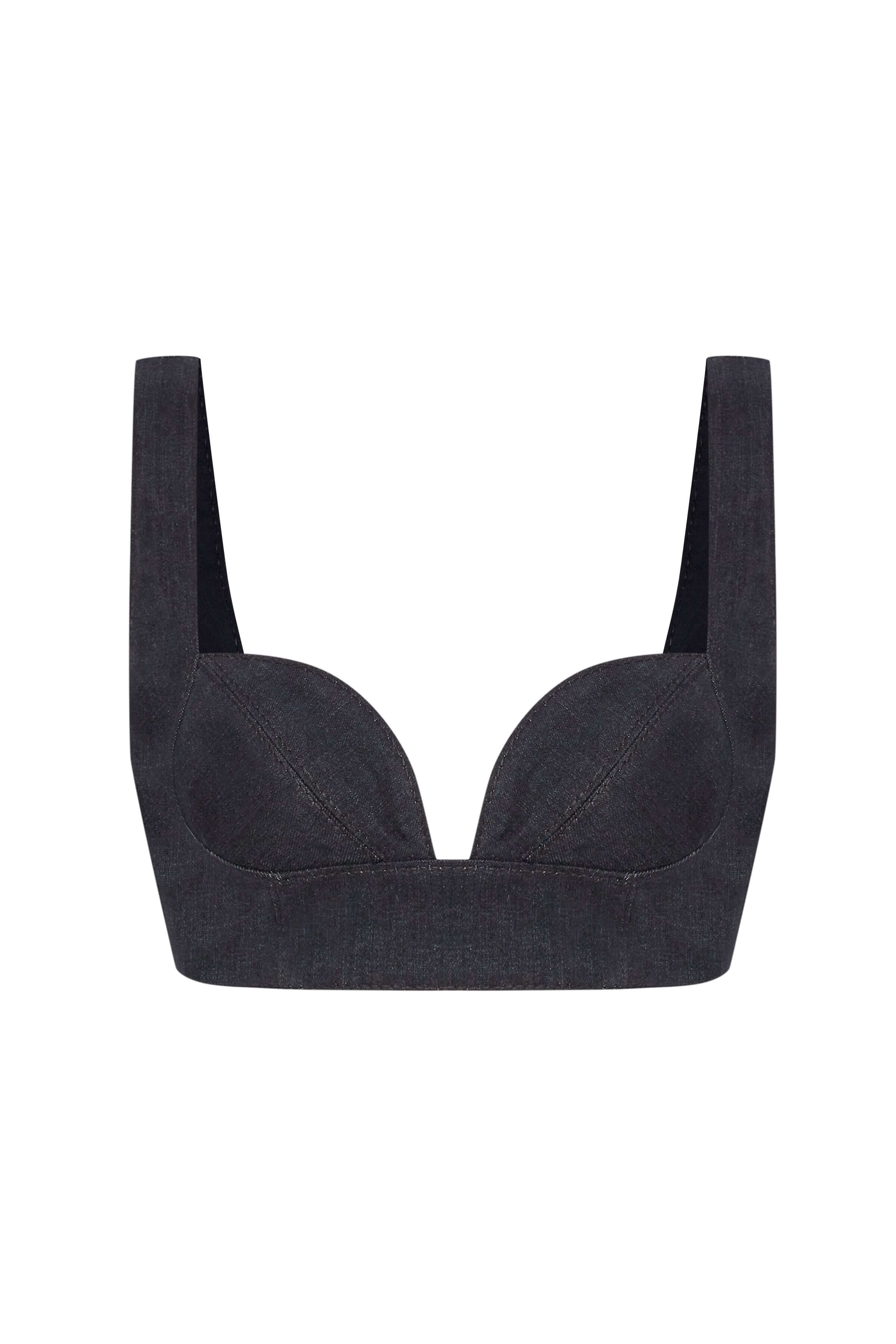 JENDUE Dreams Denim Crop Top - Stylish & Trendy Bustier-1