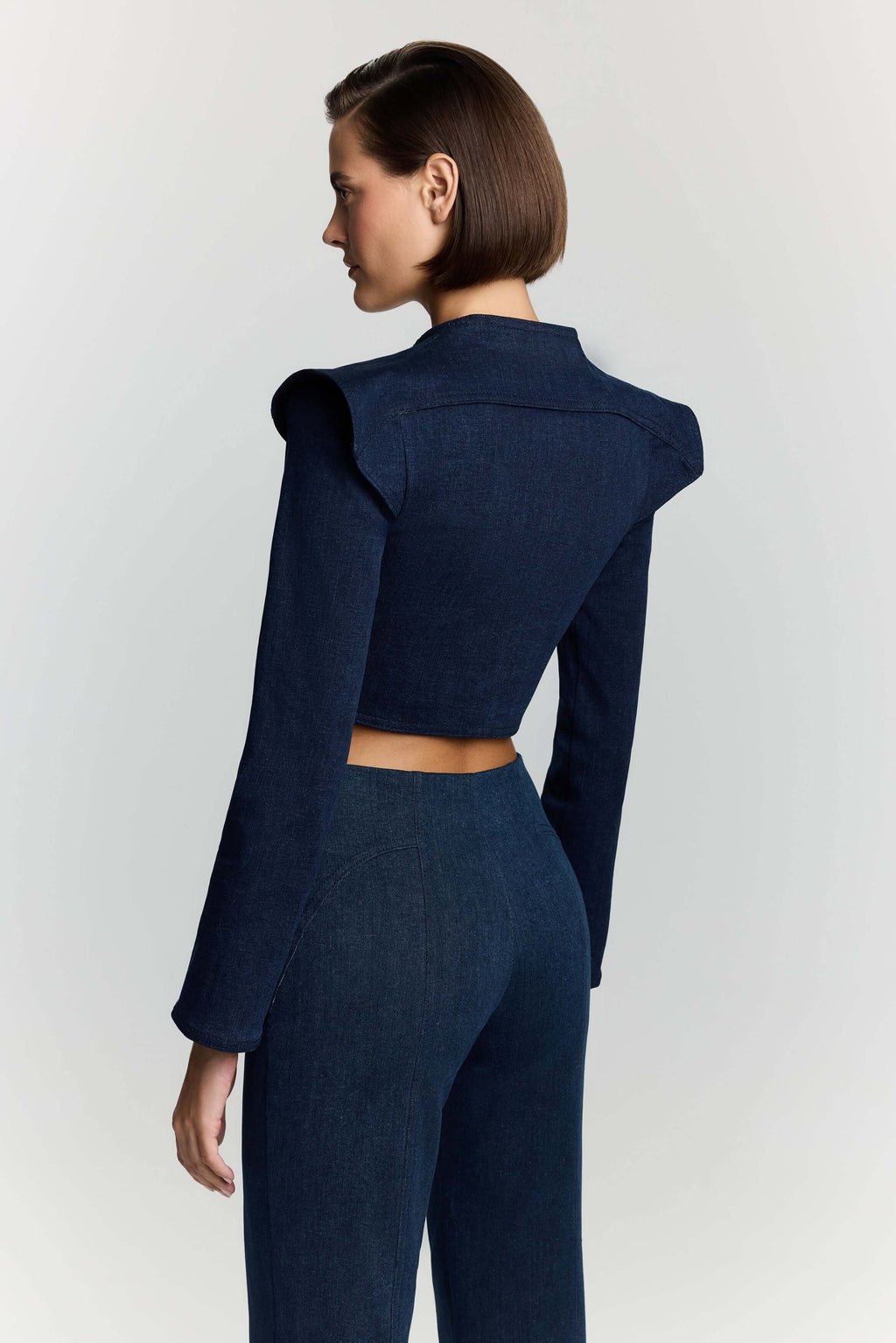 JENDUE Harmony Denim Jacket - Cropped & Stylish Outerwear-3