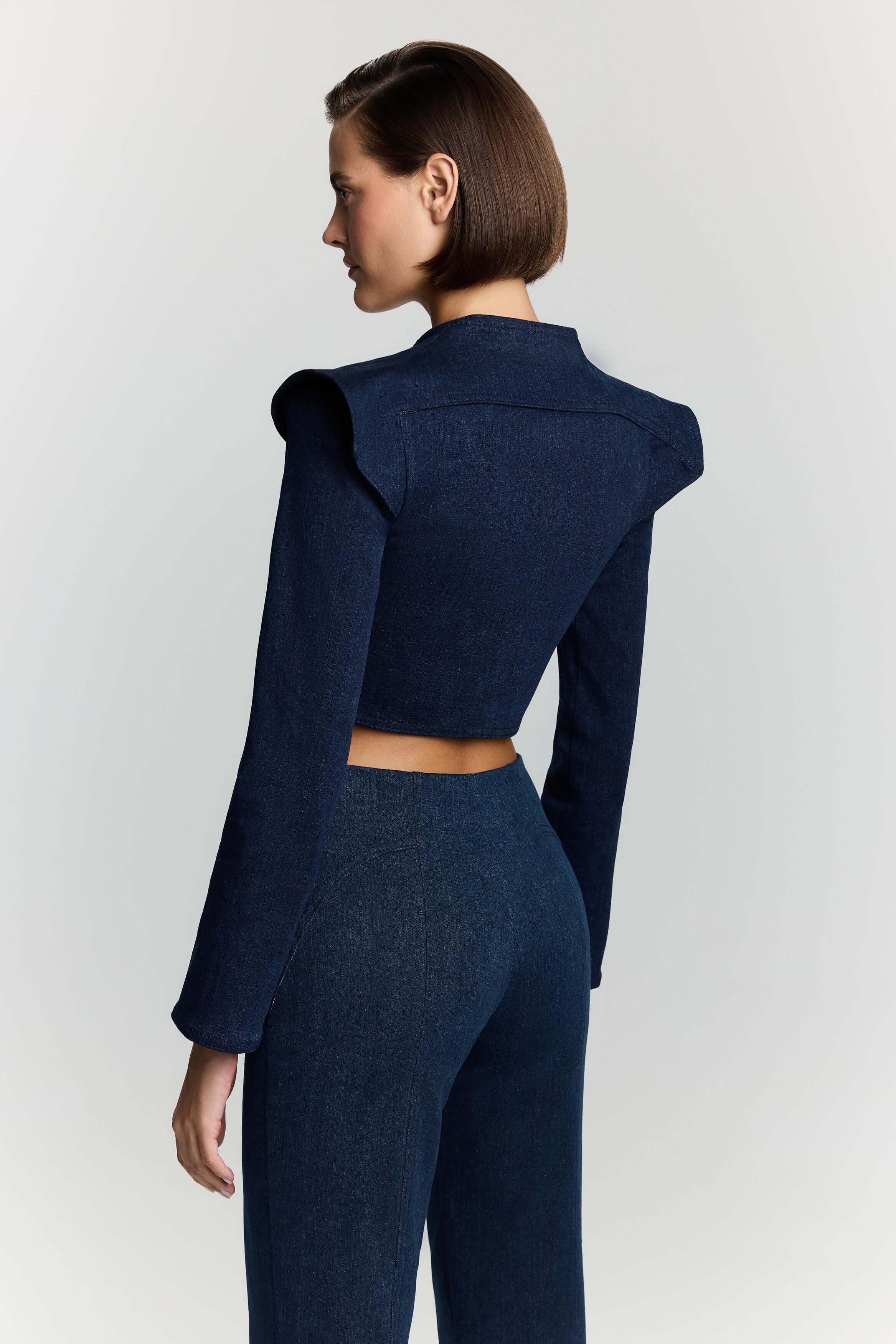 JENDUE Harmony Denim Jacket - Cropped & Stylish Outerwear-3