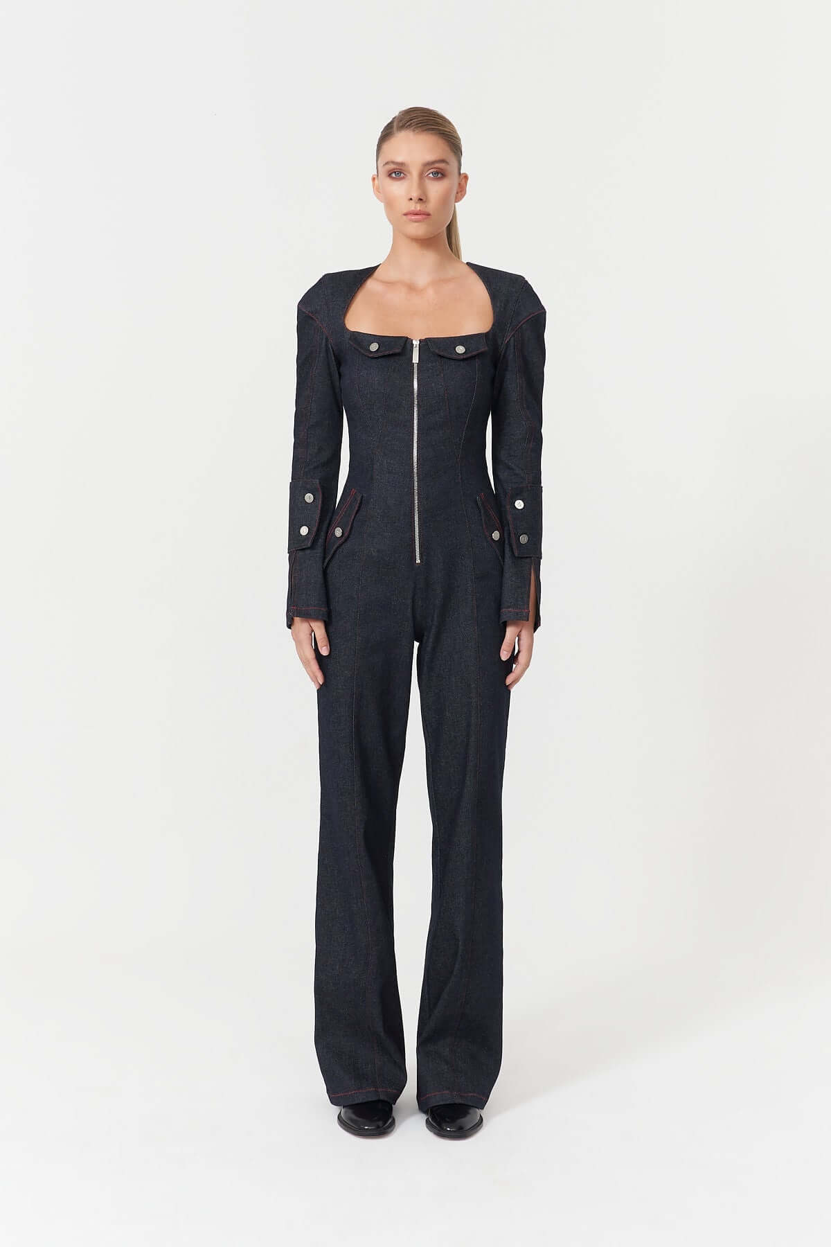 ELEVATE - JENDUE Harvey Denim Jumpsuit - Dark Wash Women's Jumpsuit