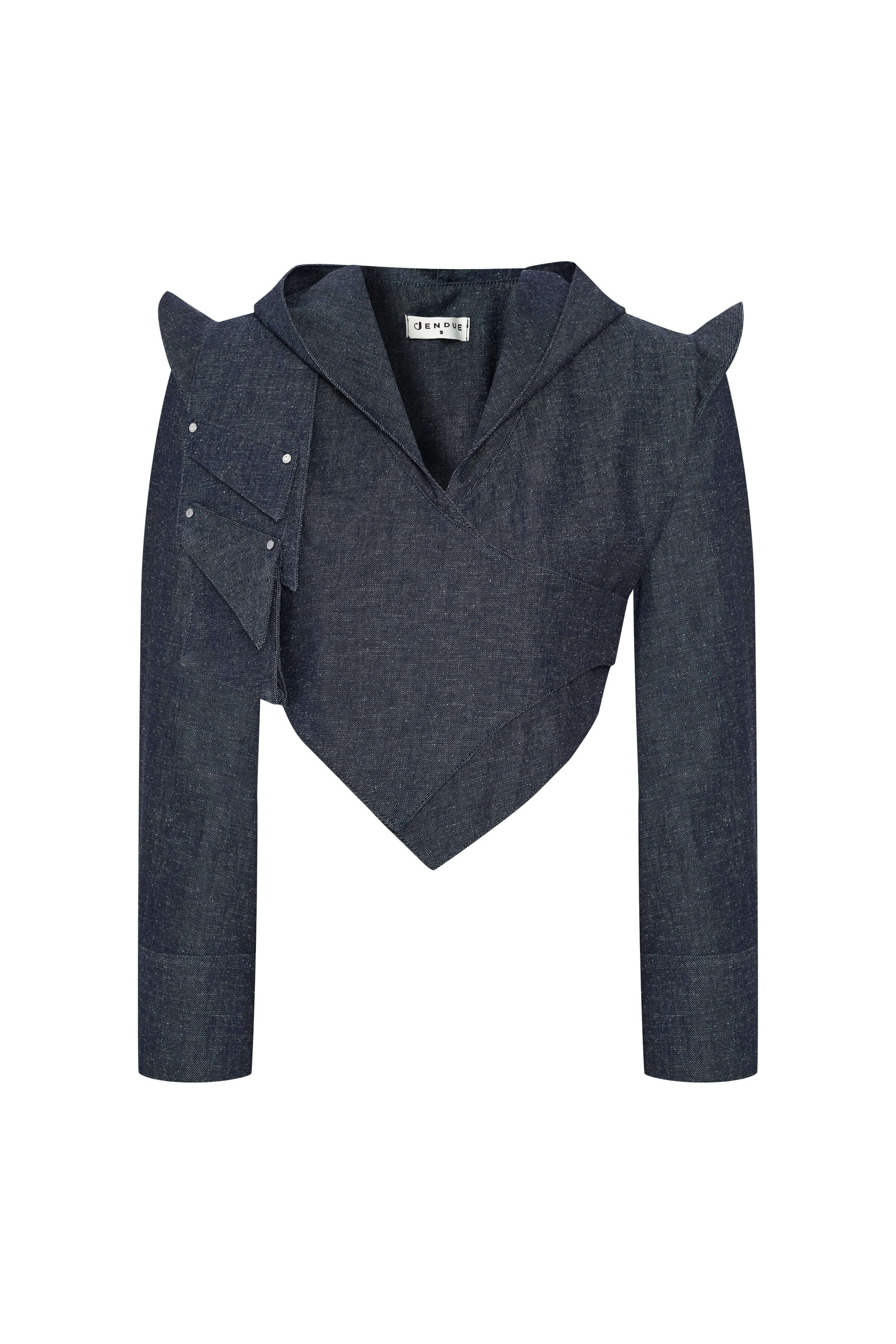 ELEVATE - JENDUE High Frequencies Denim Jacket - Unique Cropped Style