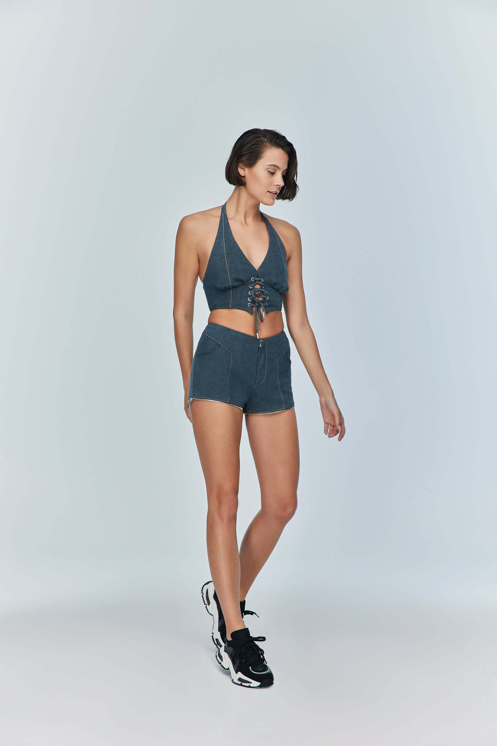 JENDUE Monte 2-in-1 Denim Jeans & Shorts - Versatile Style-0