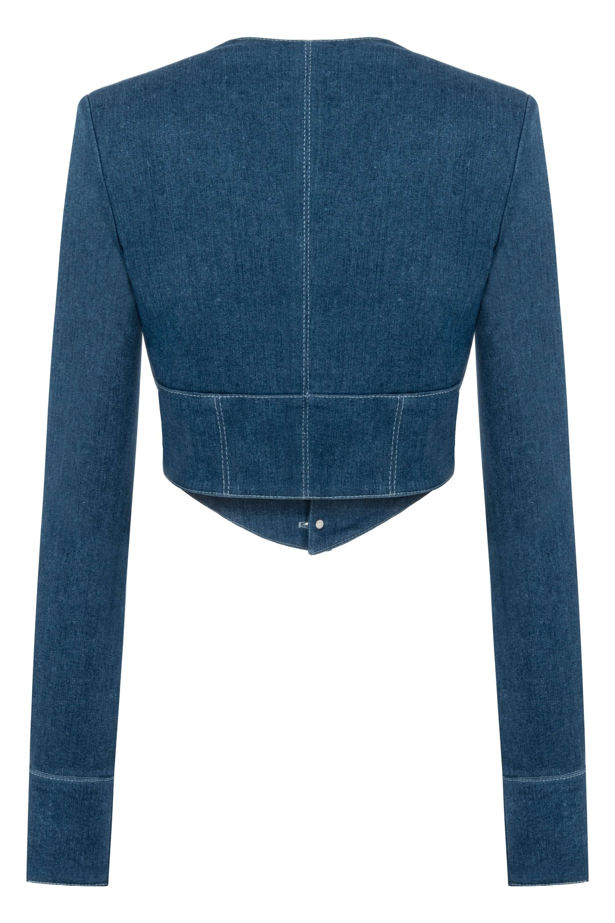 ELEVATE - JENDUE Myla Corset Denim Top - Stylish & Structured