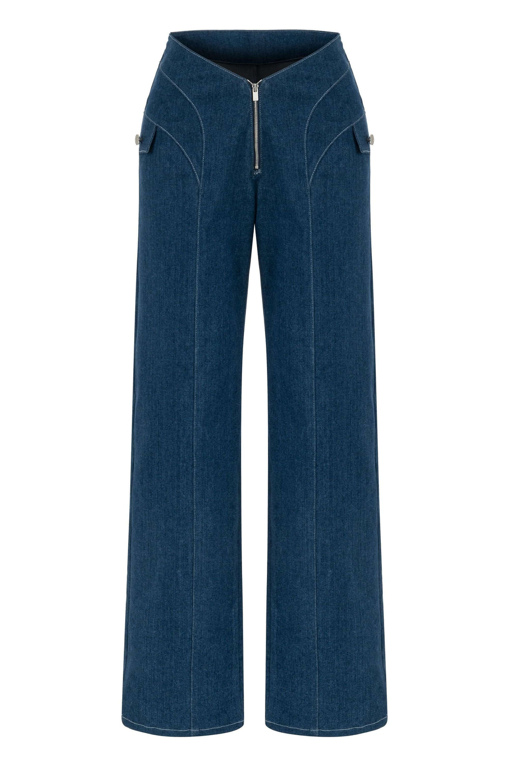 ELEVATE - JENDUE Myla Denim Jean - Women's High-Waisted Wide Leg