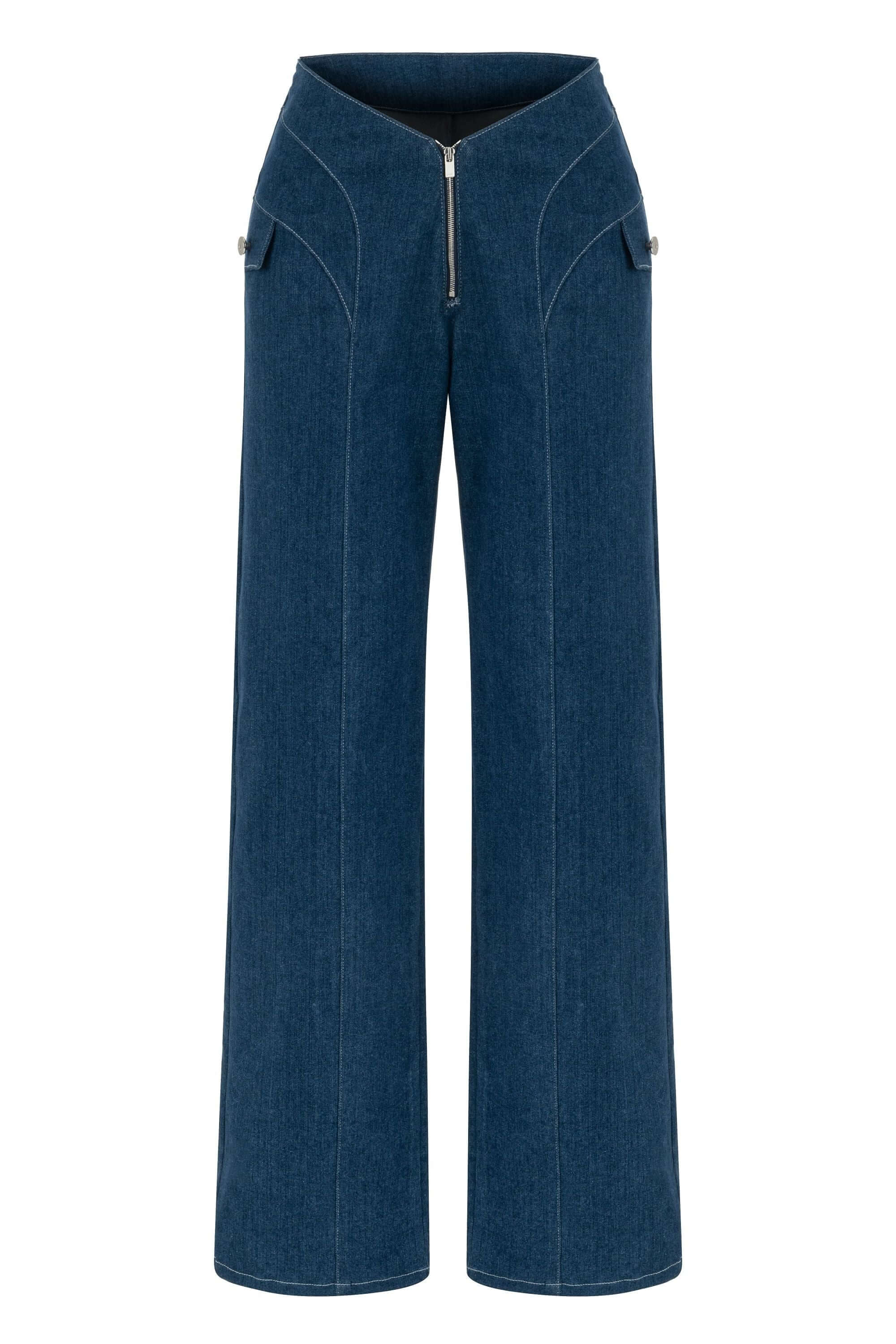 ELEVATE - JENDUE Myla Denim Jean - Women's High-Waisted Wide Leg