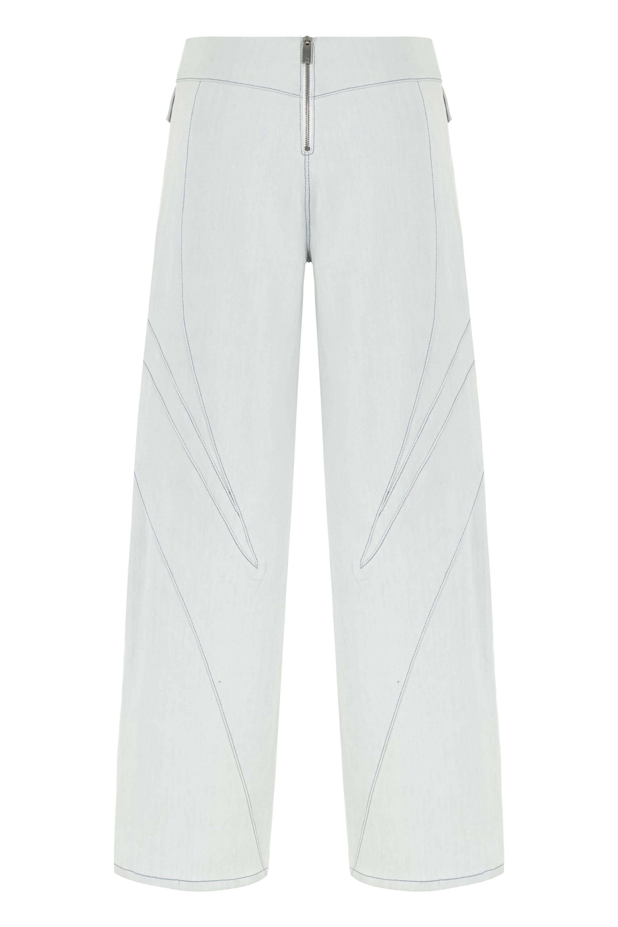 JENDUE Myla Light Denim Jean - Unique Cut-Outs & Wide Leg-2