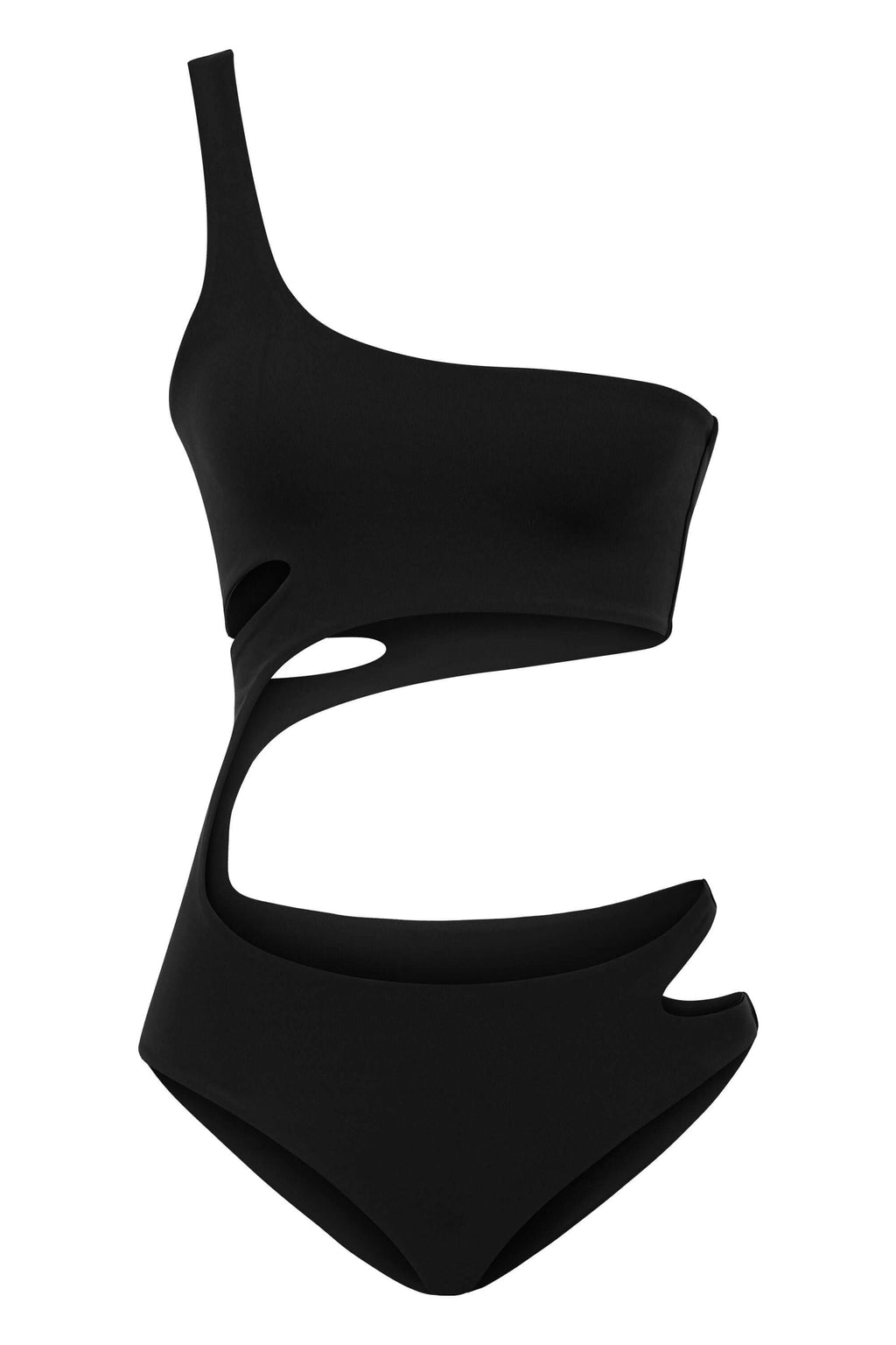 JENDUE Ocean Cutout Swimwear - One-Shoulder Monokini-1