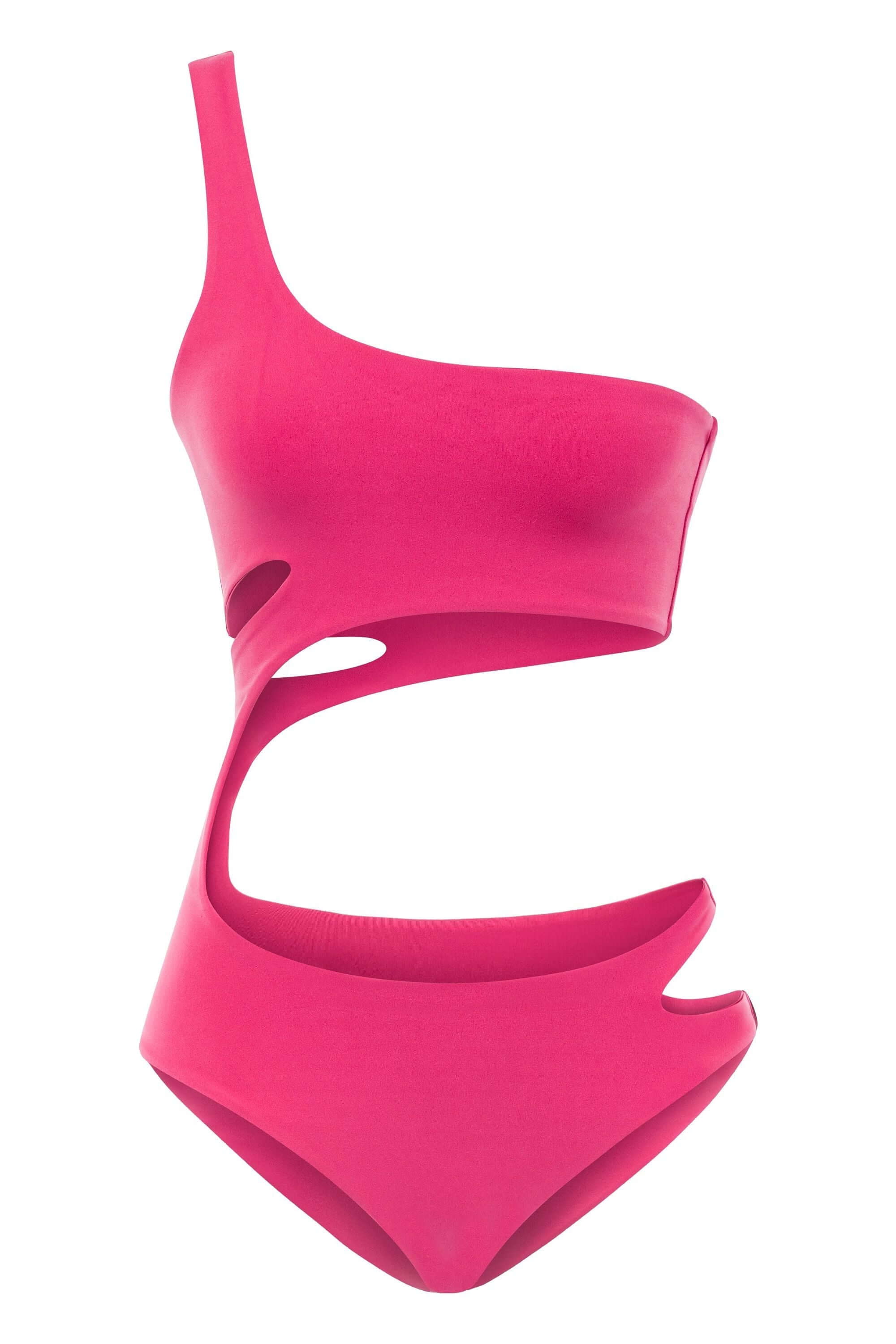 JENDUE Ocean Cutout Swimwear - One-Shoulder Monokini