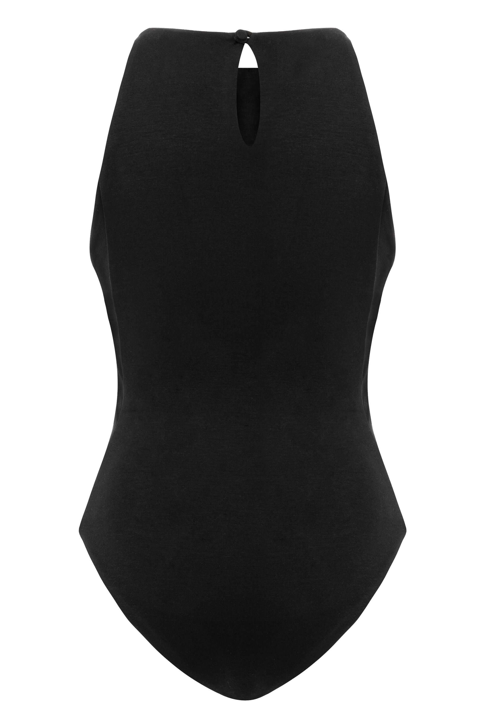 JENDUE Pera Bodysuit Denim Jumpsuit - Stylish Cutout-4