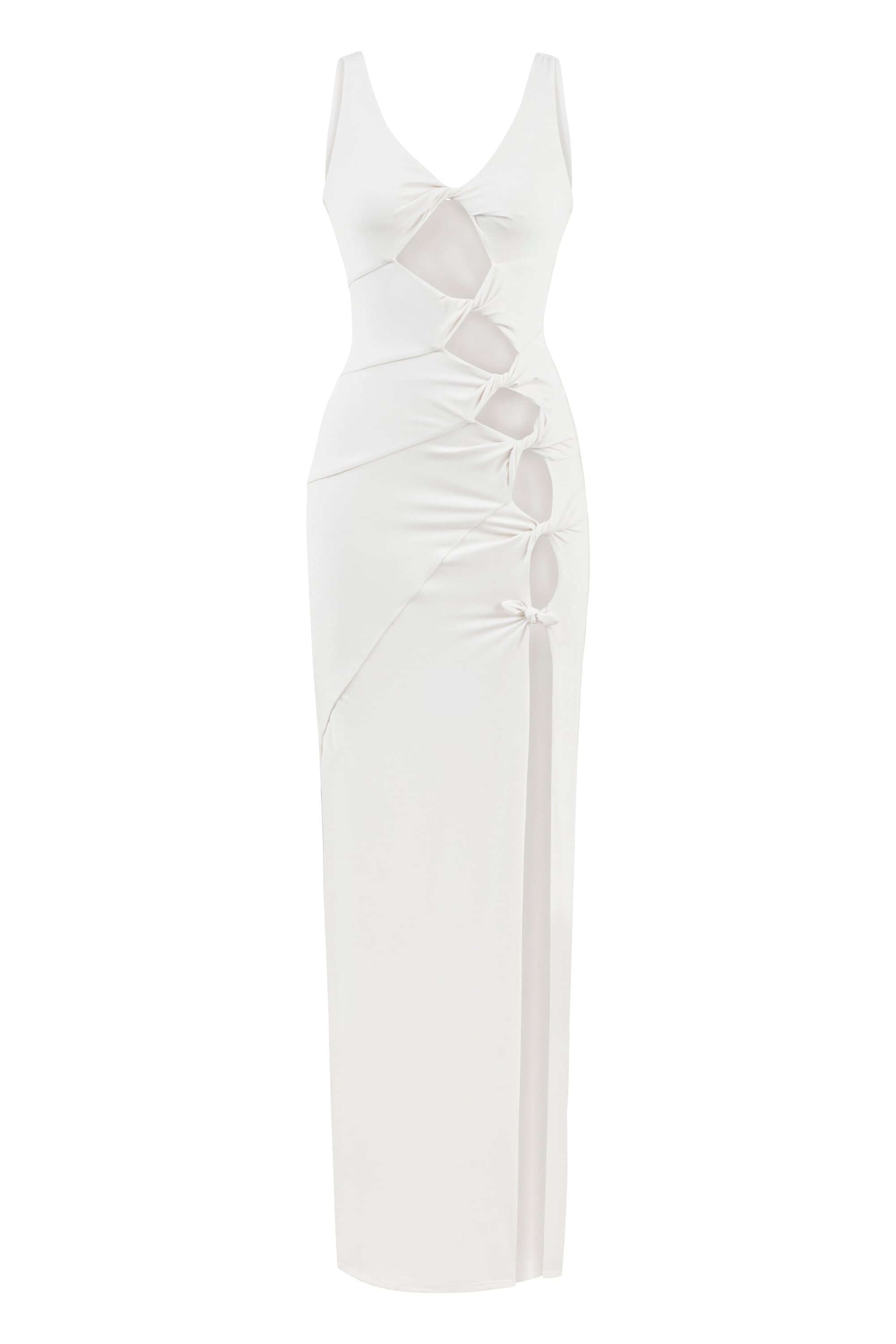 JENDUE Sara Dress - Elegant Cut-Out Maxi | Event Wear-1