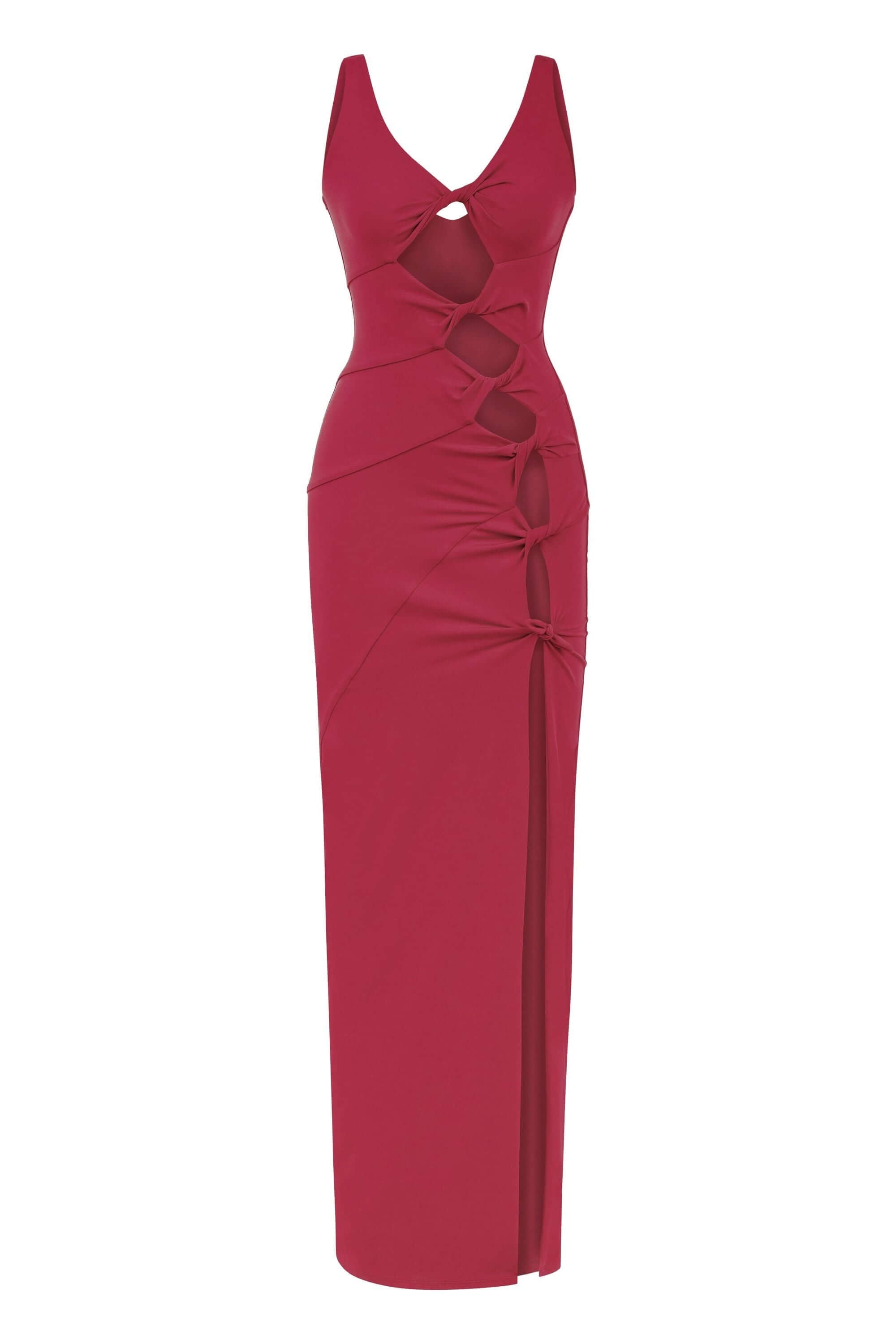 JENDUE Sara Dress - Elegant Cut-Out Maxi | Event Wear-3