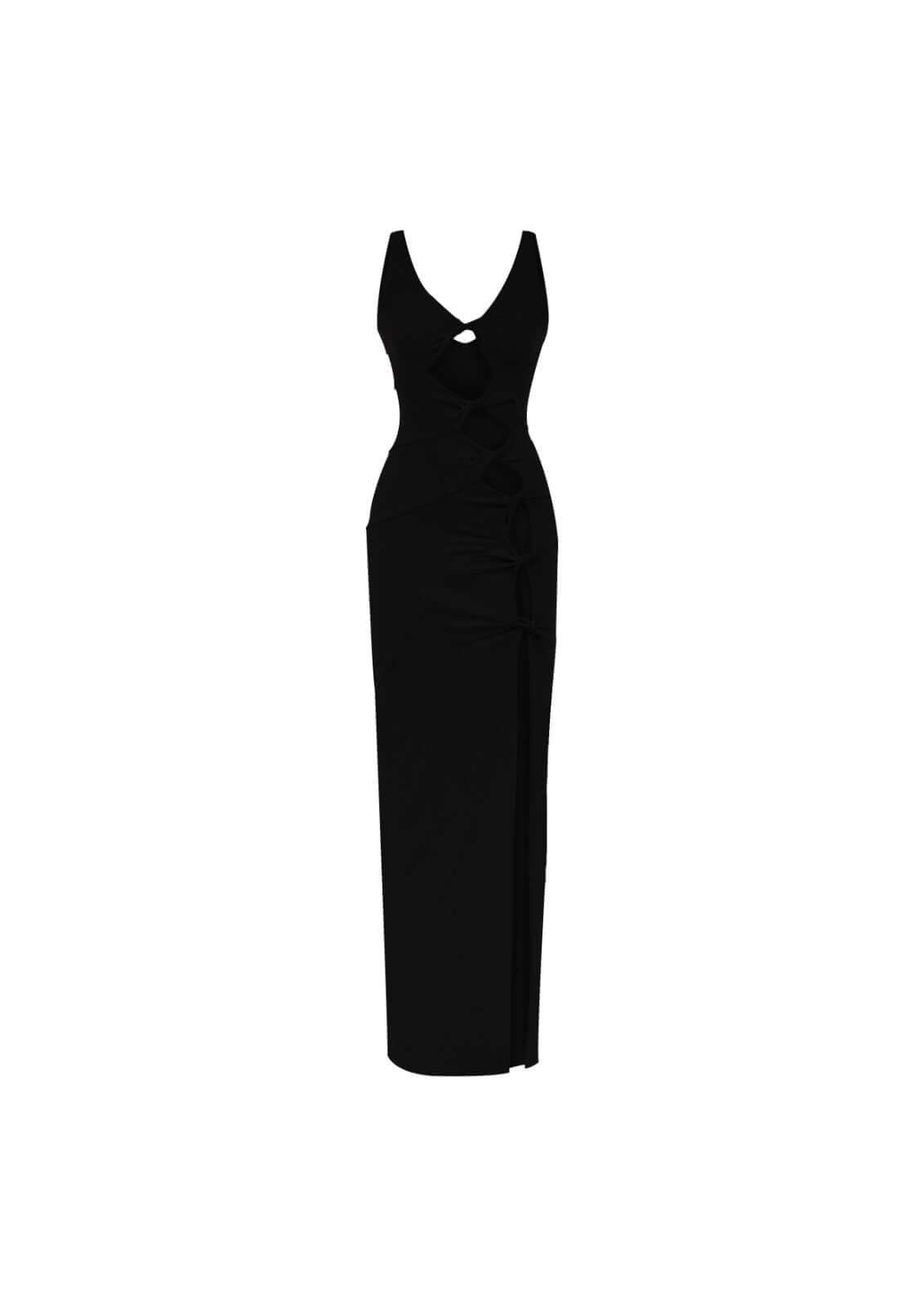 JENDUE Sara Dress - Elegant Cut-Out Maxi | Event Wear-6