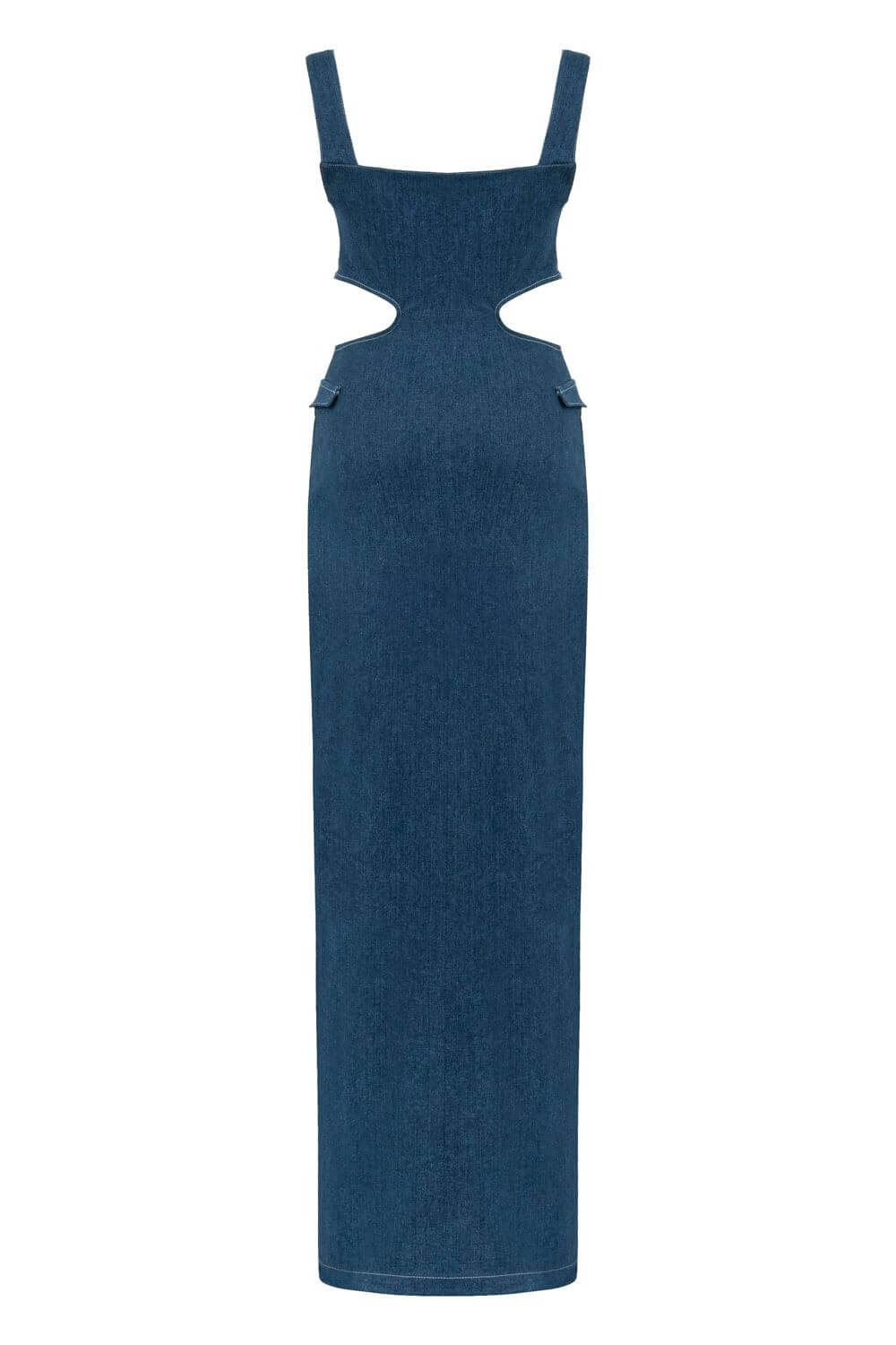 ELEVATE - JENDUE Sosa Denim Maxi Dress - Stylish Cutout Jean Dress