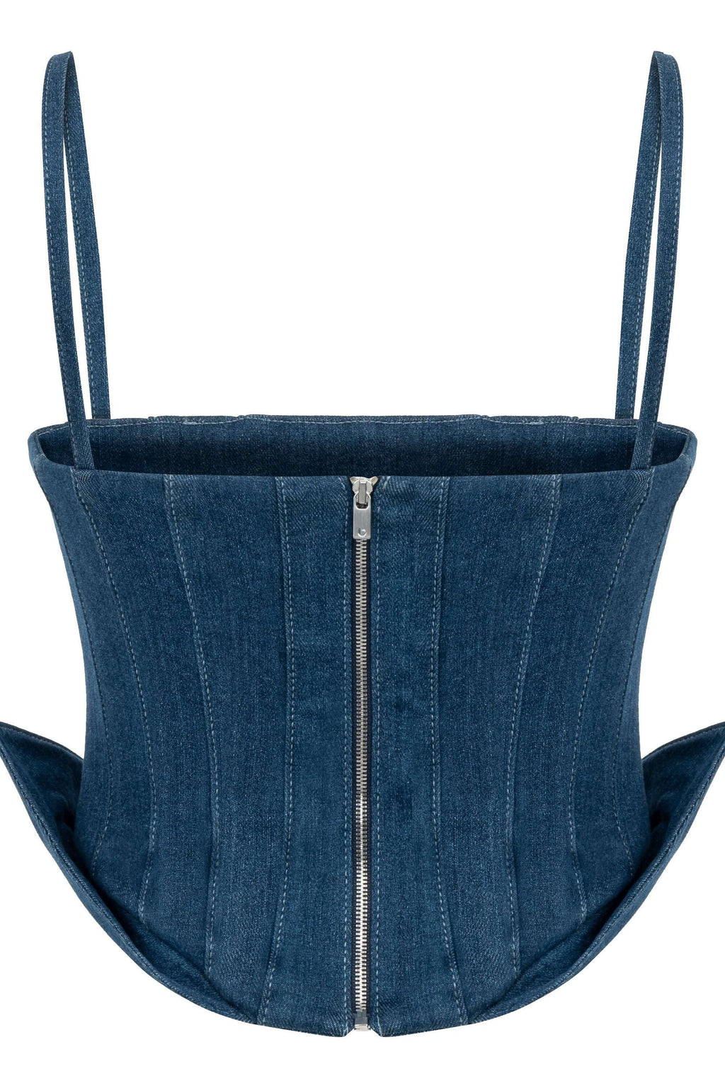 JENDUE Sosa Denim Top - Strapless Denim Corset-2