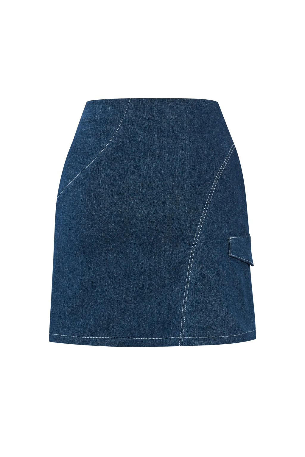 JENDUE Spin Denim Skirt - Stylish A-Line Mini with Zipper-2