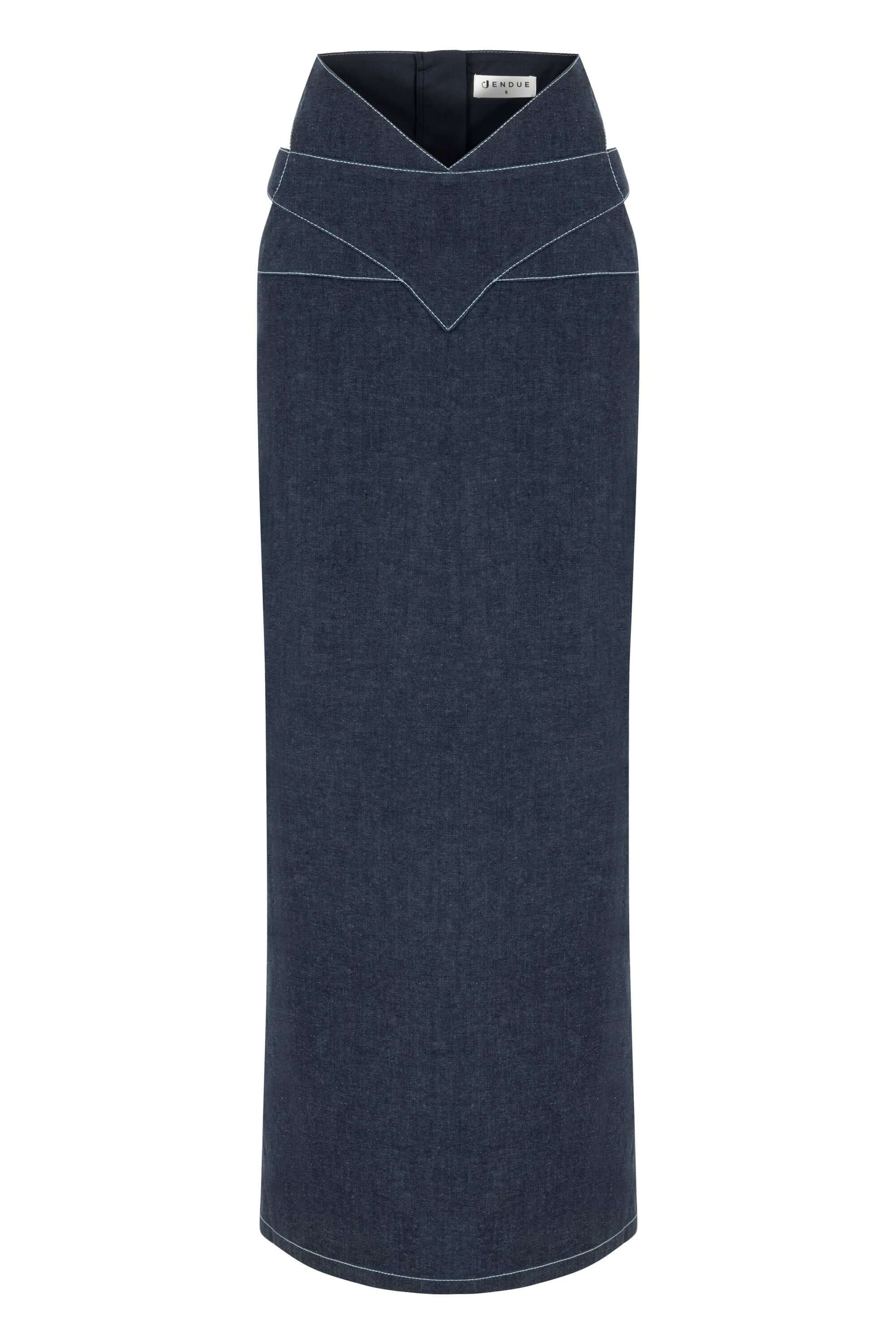 JENDUE Vonk Cut Out Denim Skirt - Stylish Women's Maxi-1
