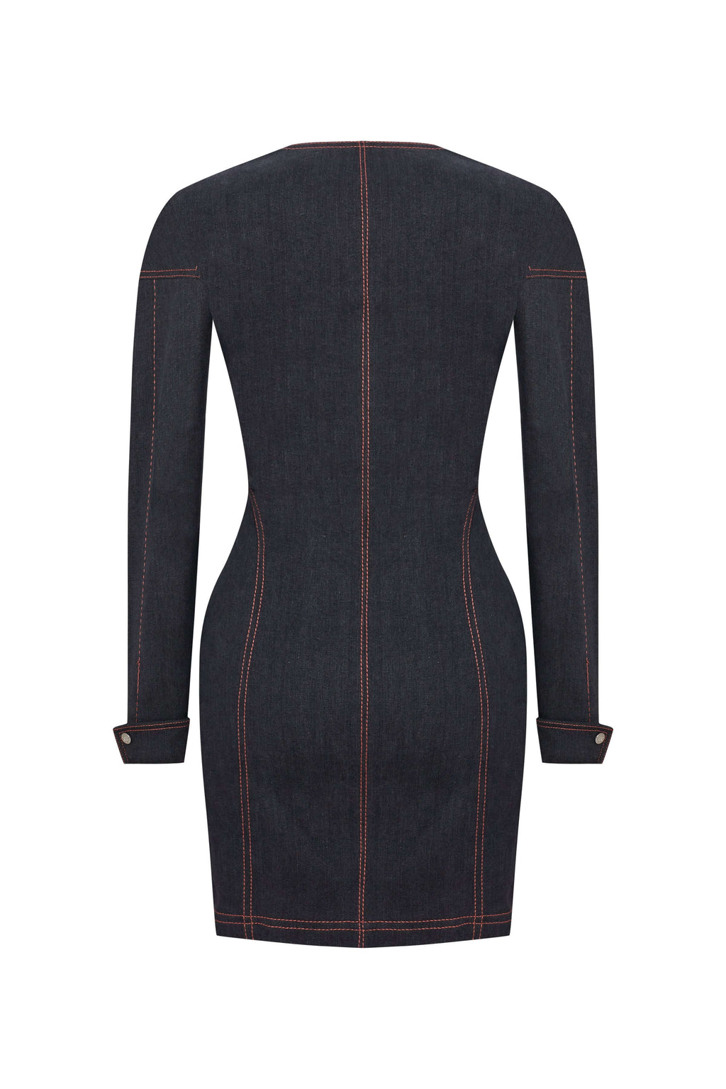 ELEVATE - JENDUE Zeitgeist Denim Dress - Long Sleeve Jean Mini Dress