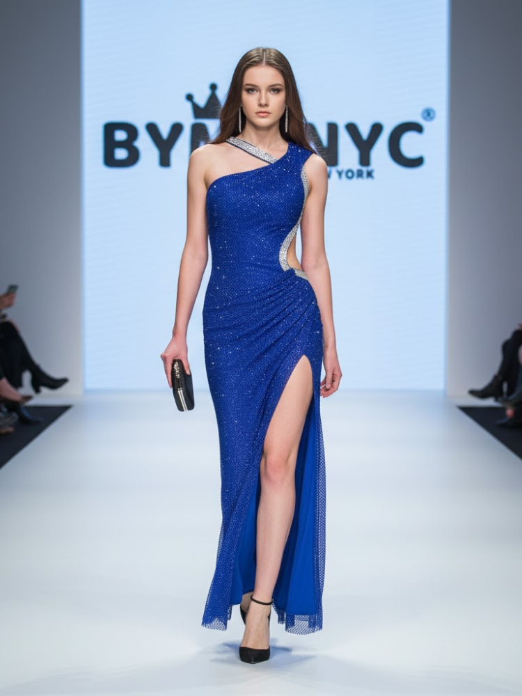 Long Cobalt Blue Evening Dress FINANCIAL DISTRICT: Prêt-à-Porter Line BYMANYC ® New York