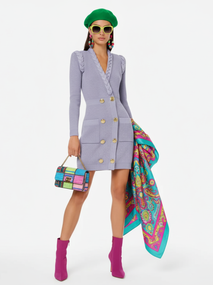 Elevate - Retro Knitted Hepburn Dress For Women, Greenwich Village, BYMANYC New York.