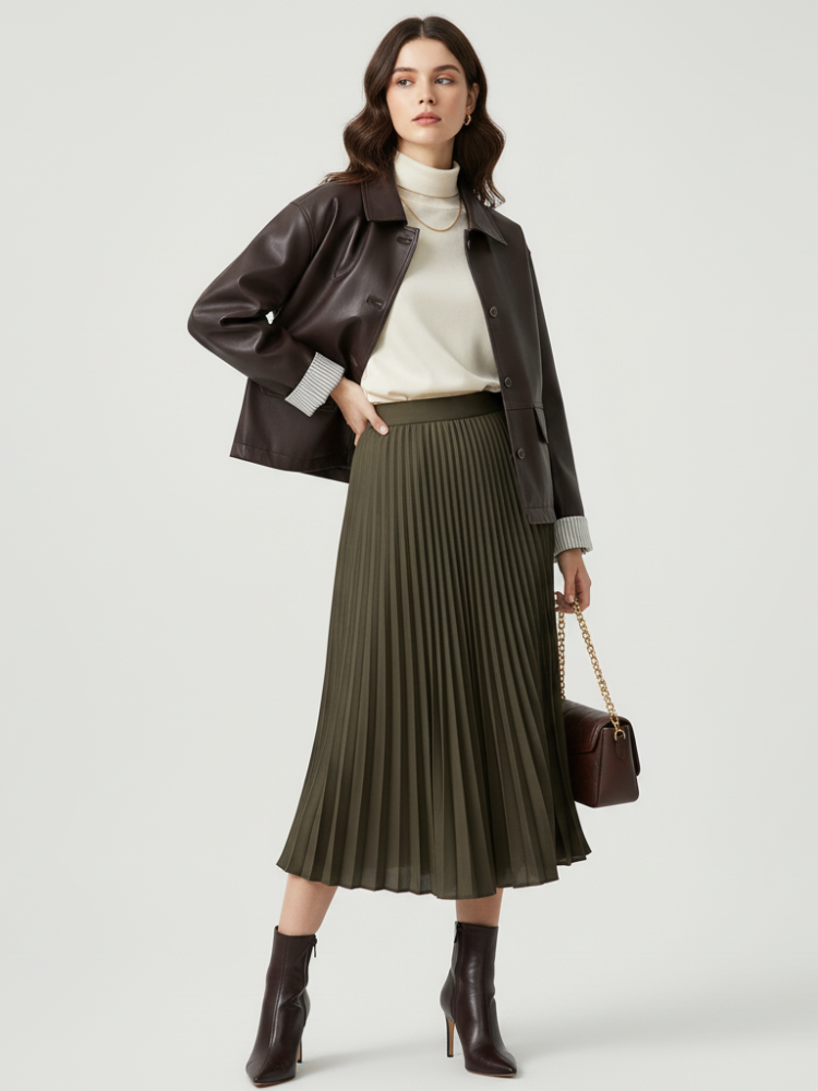 Elevate - Retro PU Leather Jacket For Women, Brooklyn Heights, BYMANYC New York.