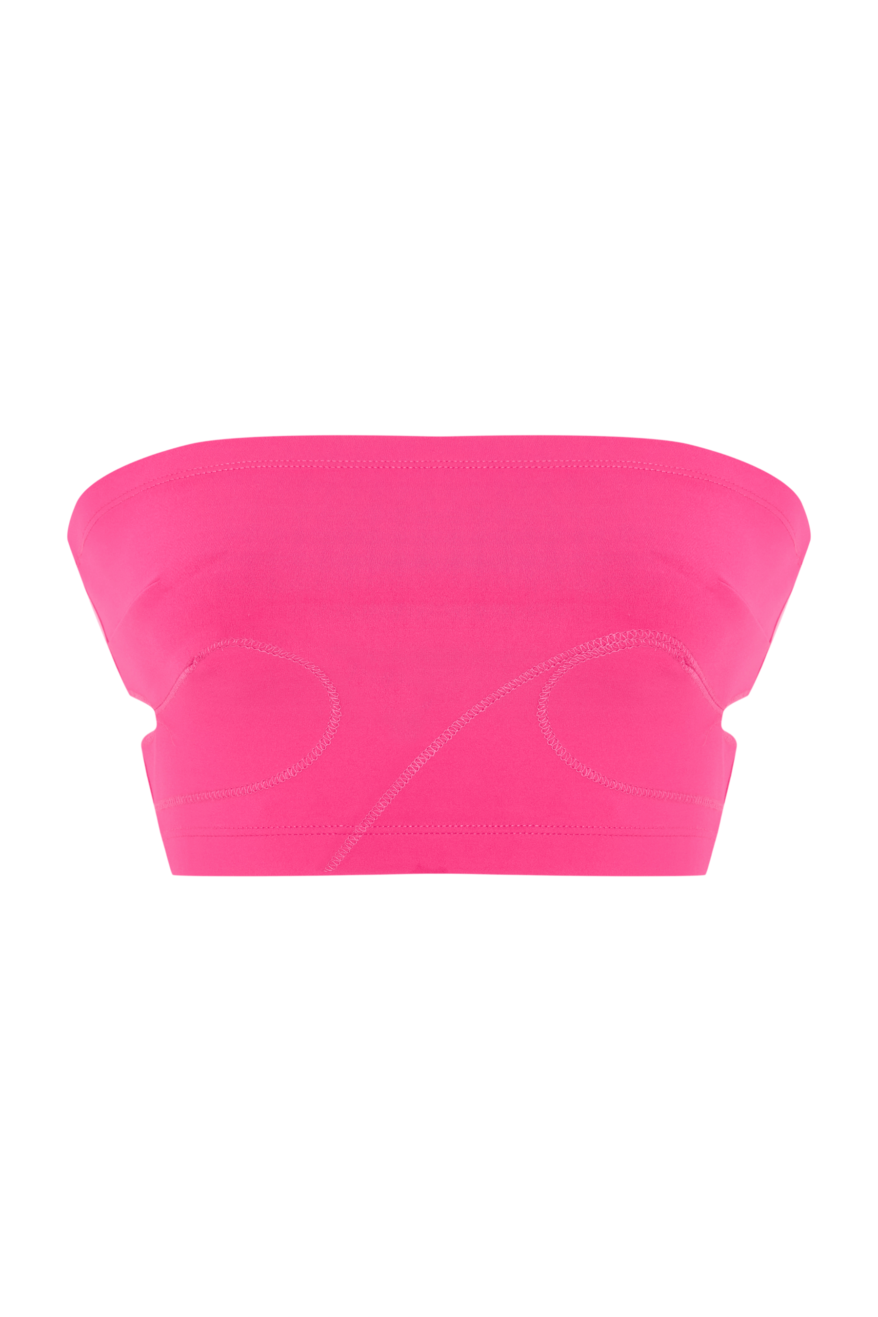 JENDUE Soline Crop - Seamless Strapless Bandeau Top-5