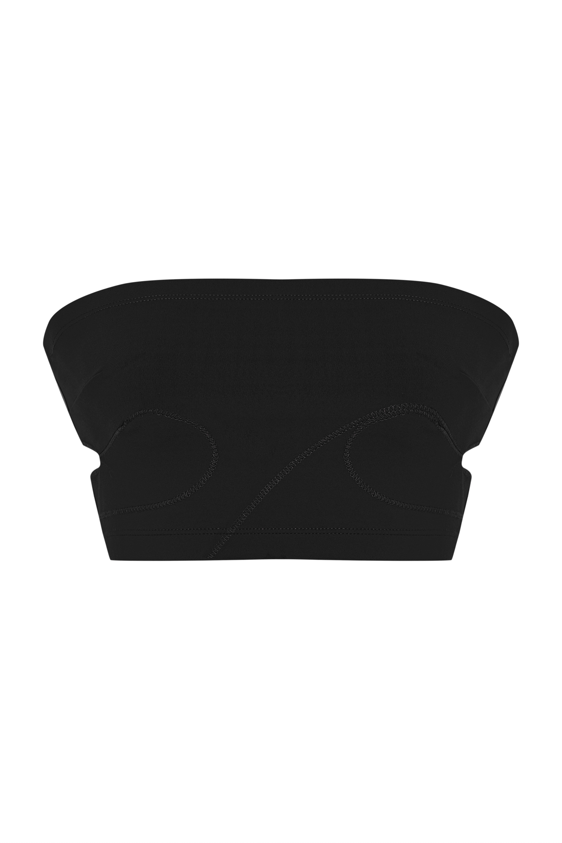 JENDUE Soline Crop - Seamless Strapless Bandeau Top-2