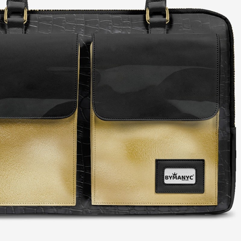 Elevate - Vegan Designer Luxury Double Pocket Bag 16” | BYMANYC ® New York Elegant Edition
