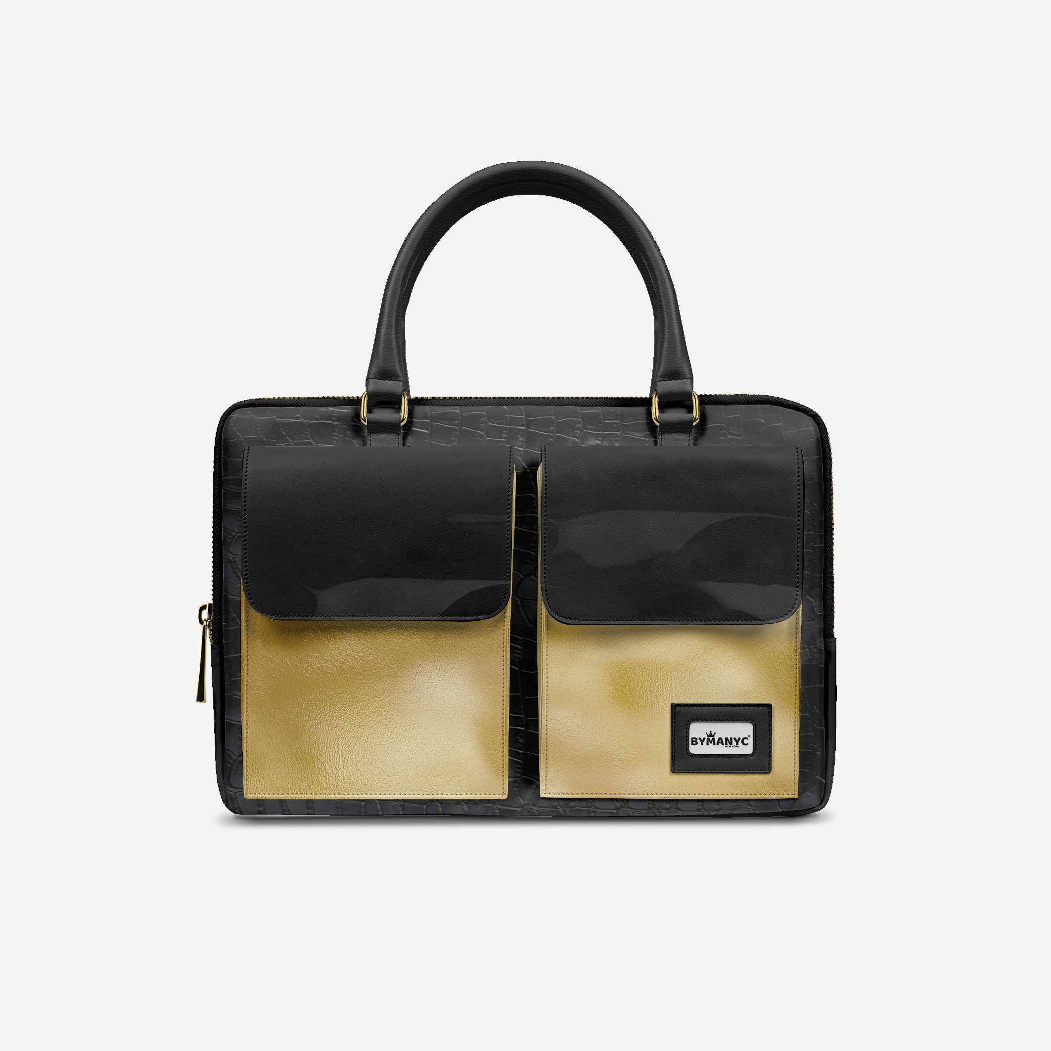 Elevate - Vegan Designer Luxury Double Pocket Bag 16” | BYMANYC ® New York Elegant Edition