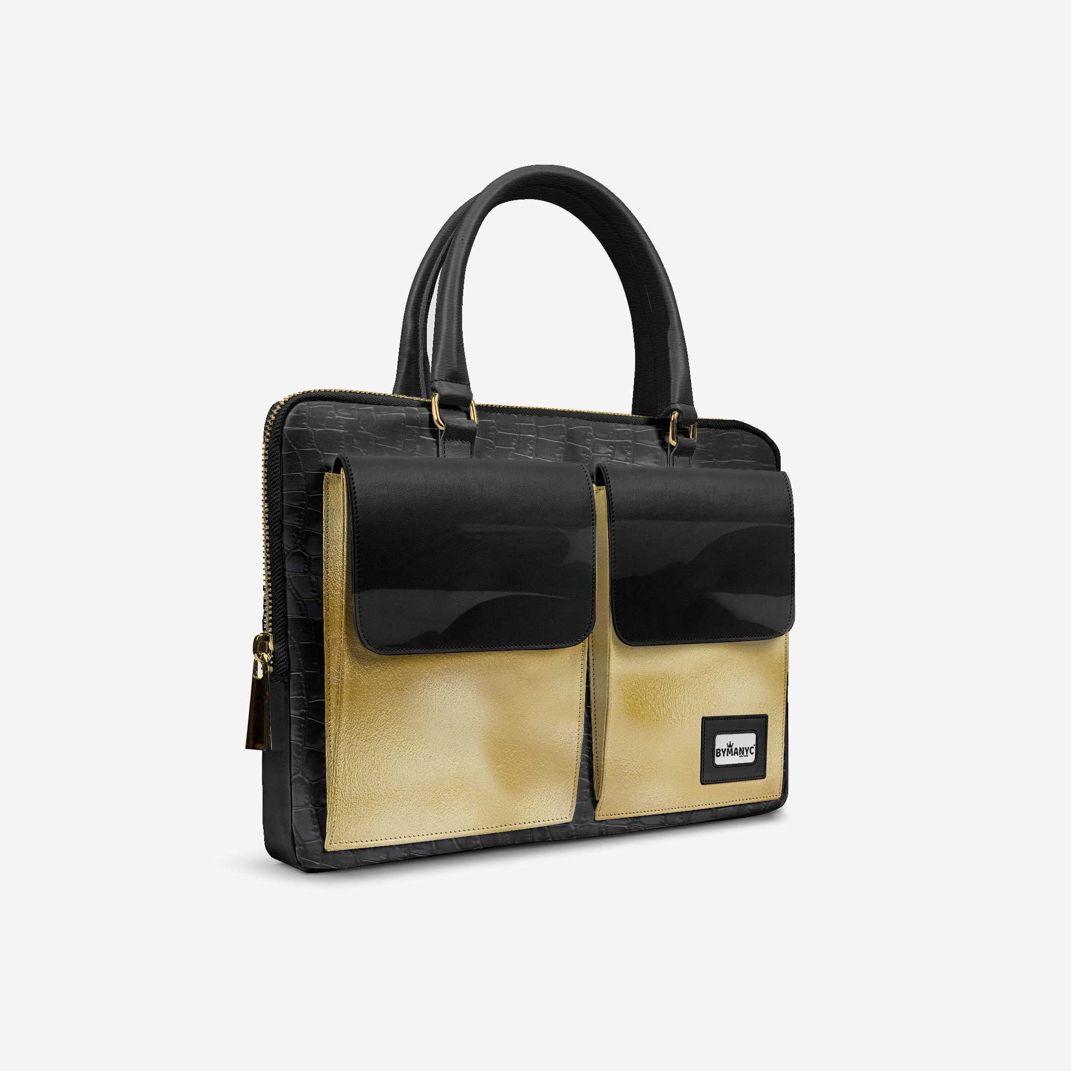 Elevate - Vegan Designer Luxury Double Pocket Bag 16” | BYMANYC ® New York Elegant Edition