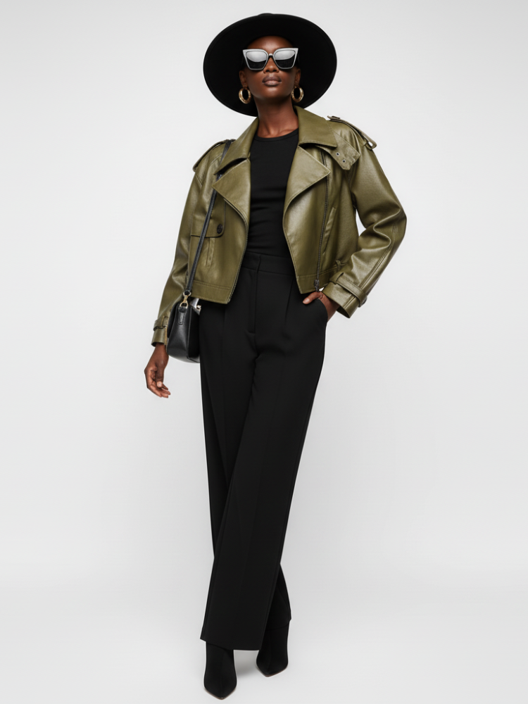 Elevate - Women's Biker Jacket GREENWICH VILLAGE ECO FASHION BYMANYC ® New York