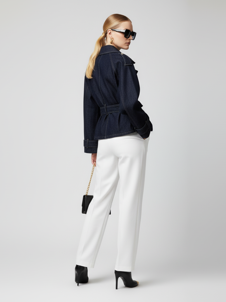 Elevate - Women's Cropped Denim Jacket SOHO ECO FASHION BYMANYC ® New York