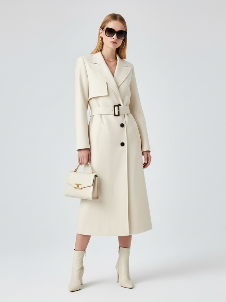 Elevate - Women's Long Trench Coat FINANCIAL DISTRICT ECO COUTURE BYMANYC ® New York