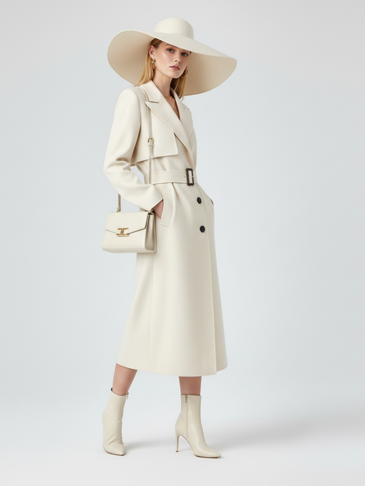 Elevate - Women's Long Trench Coat FINANCIAL DISTRICT ECO COUTURE BYMANYC ® New York